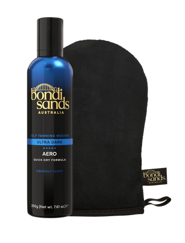 Aero Ultra Dark Self Tanning Foam & Application Mitt Bundle